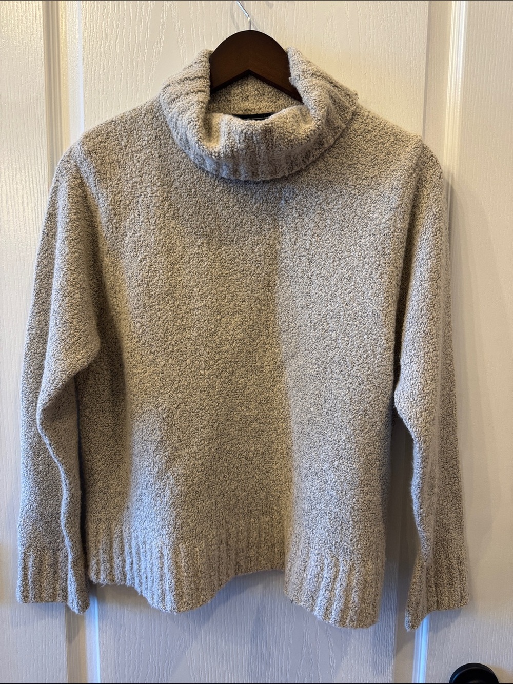 Sonoma Cream Textured Turtleneck Sweater